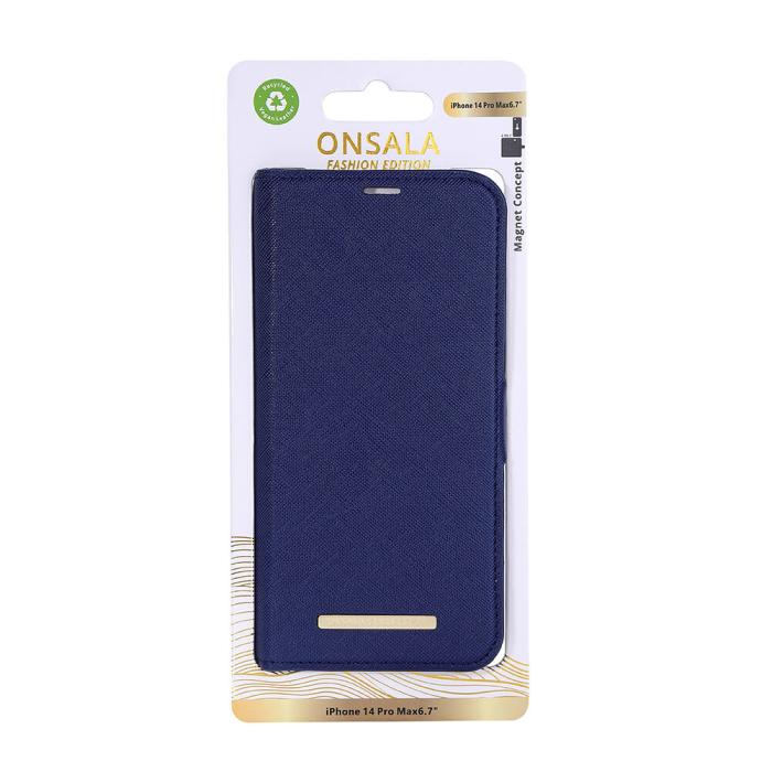 Bild 2, ONSALA iPhone 14 Pro Max Fodral ECO Navy Blue