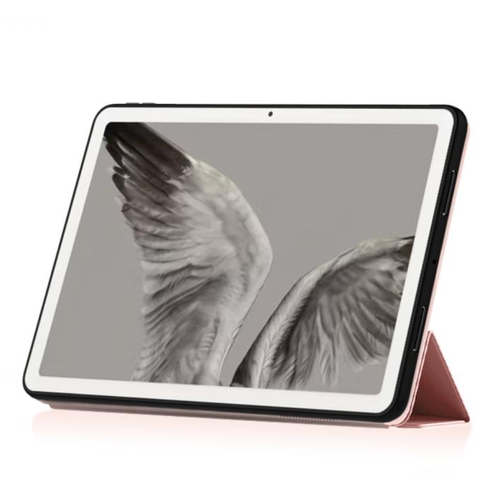 Bild 3, Google Pixel Tablet Fodral Tri-Fold Läder Ljus Rosa