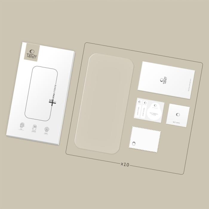 Bild 3, Tech-Protect iPhone 16/15/15 Pro 10-PACK Skärmskydd Härdat Glas