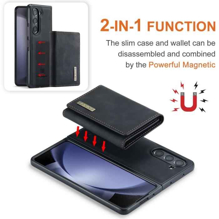 Bild 5, DG.MING Galaxy Z Fold 5 Skal 2in1 Magnetisk Avtagbart Kortfack