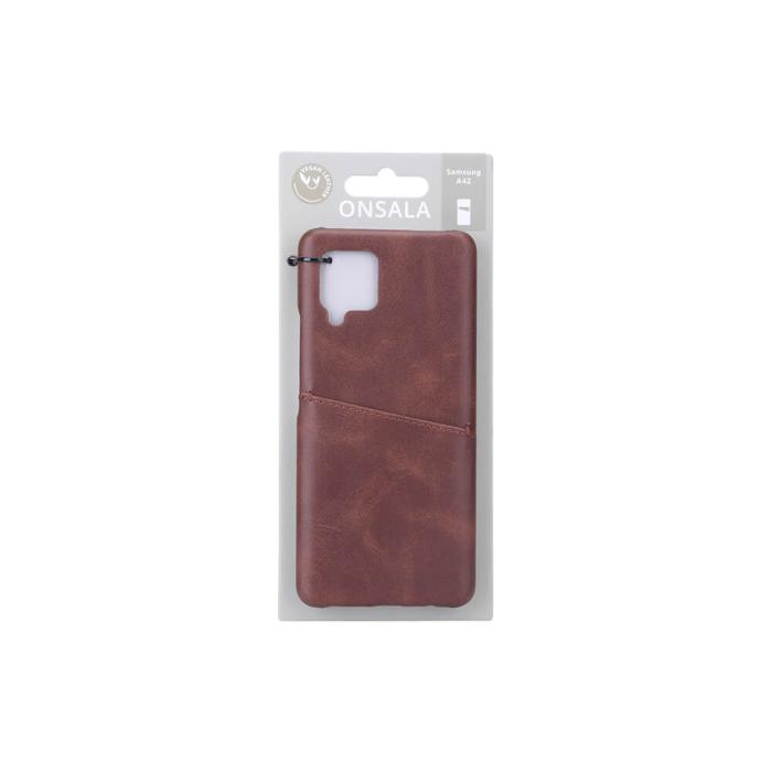 Bild 2, ONSALA Samsung Galaxy A42 Skal Kortfack Brun