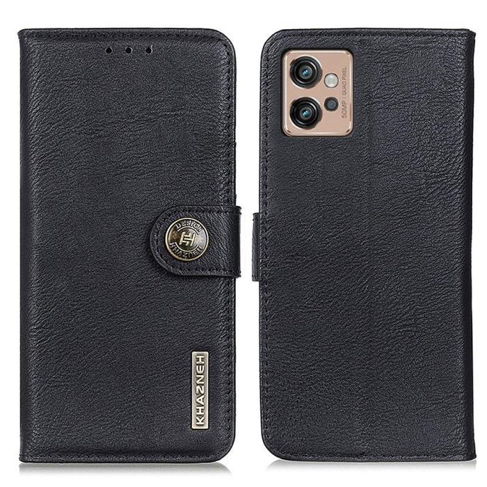 Bild 1, KHAZNEH Motorola Moto G32 Fodral Läder Svart