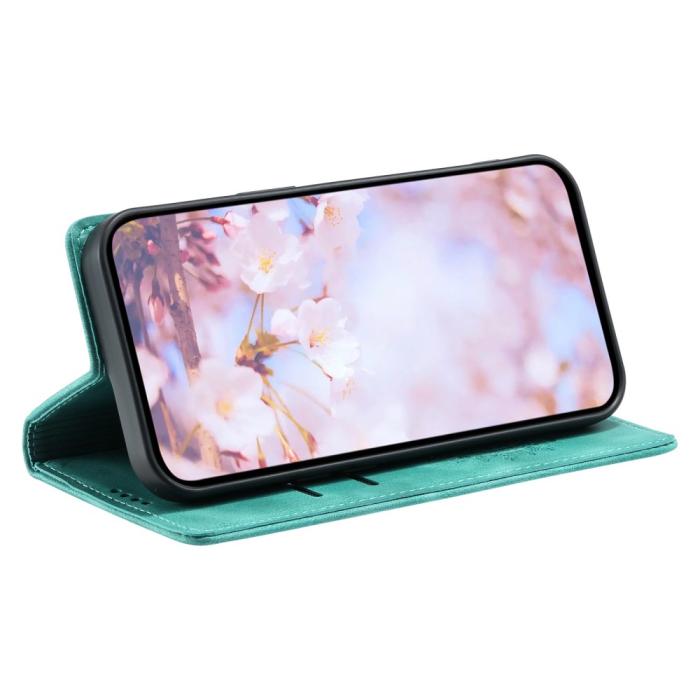 Bild 3, Samsung Galaxy A25 5G Fodral Flip Mandala Läder Grön
