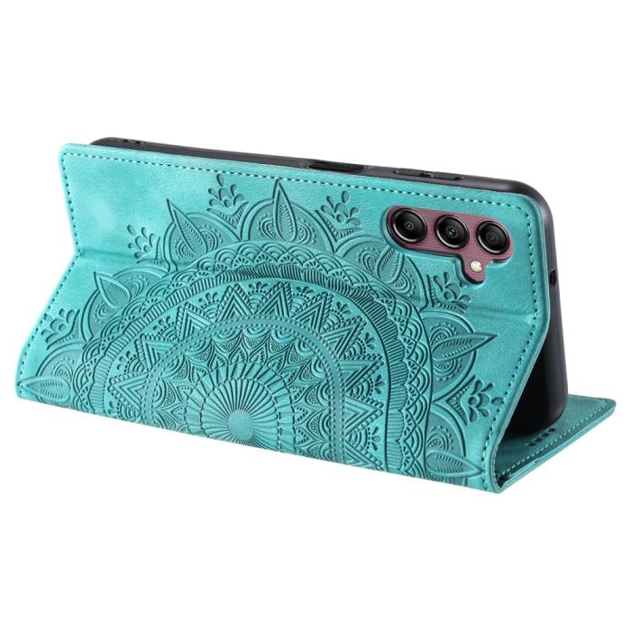 Bild 4, Samsung Galaxy A25 5G Fodral Flip Mandala Läder Grön