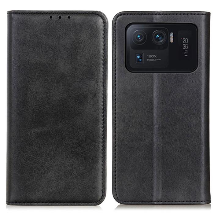 Bild 1, Xiaomi Mi 11 Ultra - Split Läder Flip Fodral - Svart