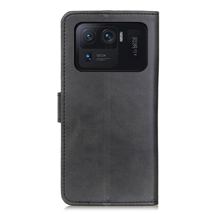 Bild 3, Xiaomi Mi 11 Ultra - Solid Läder Fodral - Svart