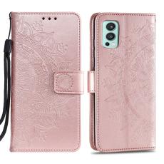 OnePlus Nord 2 5G - Mandala Läder Fodral - Roséguld