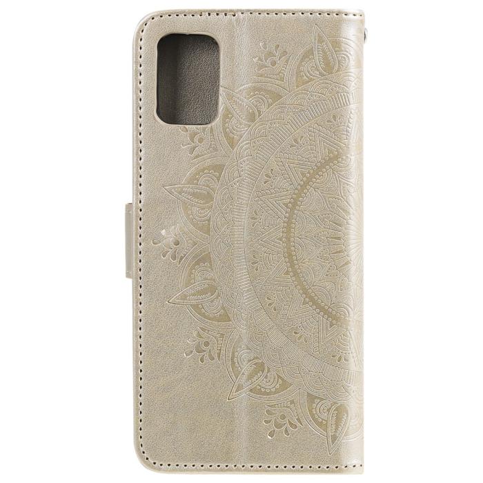 Bild 3, OnePlus Nord 2 5G - Mandala Läder Fodral - Guld