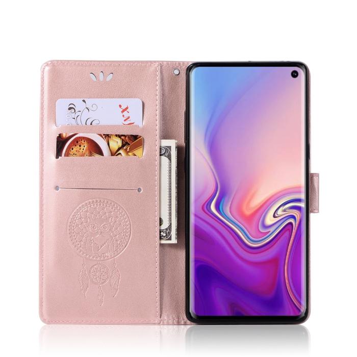 Bild 4, Samsung Galaxy S10 - Dream Catcher Plånboksfodral - Roséguld