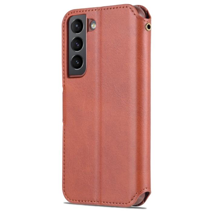 Bild 3, AZNS Samsung Galaxy S22 Plus Fodral Läder Brun