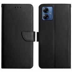 Motorola Moto G54 5G Fodral Äkta Läder Svart