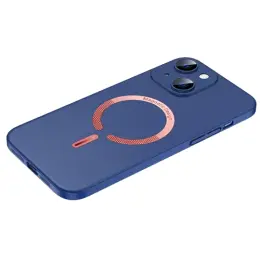 iPhone 14 Plus Skal Magsafe Frostad Mörk Blå
