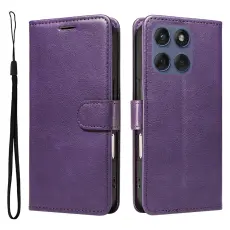Motorola Edge 60 / 60 Pro / 60 Fusion Fodral L&auml;der Lila