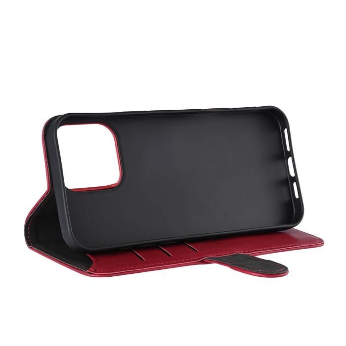 Bild 4, Gear iPhone 16 Pro Max Fodral MagSeries Läder Deep Red