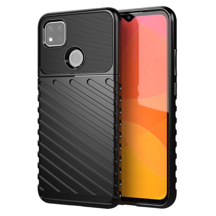 Bild 1, Xiaomi Redmi 9C Skal Twill Textur Svart