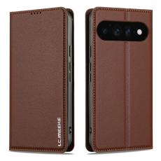 LC.IMEEKE Google Pixel 11 Pro XL Fodral Flip L&auml;der Brun