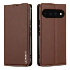 LC.IMEEKE Google Pixel 11 Pro XL Fodral Flip L&auml;der Brun