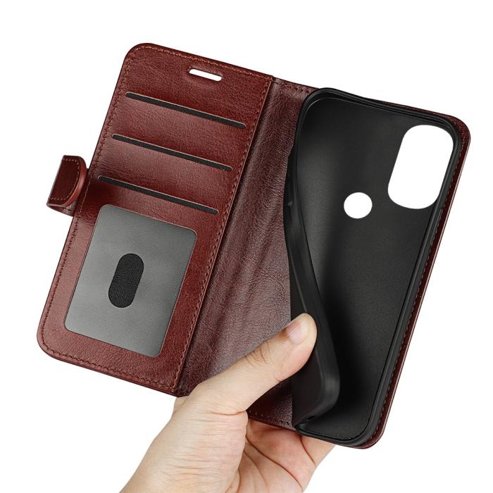Bild 4, Motorola Moto G71 Fodral Crazy Horse Brun