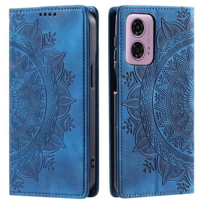 Bild 1, Motorola Moto G04 4G/G24 4G Fodral Filp Mandala Blå