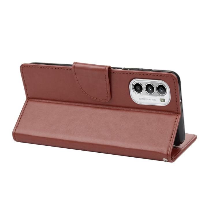 Bild 6, Motorola Moto G52/G82 Fodral Blommigt Tryck Brun
