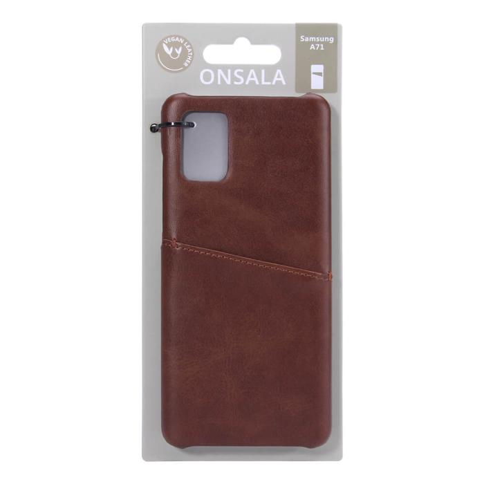 Bild 2, ONSALA Samsung Galaxy A71 Skal Kortfack Brun