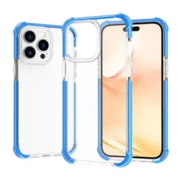 iPhone 14 Pro Max Skal Shockproof Akryl/TPU Transparent/Blå