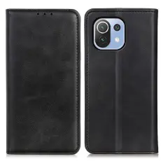Xiaomi Mi 11 Lite - Split L&auml;der Flip Fodral - Svart
