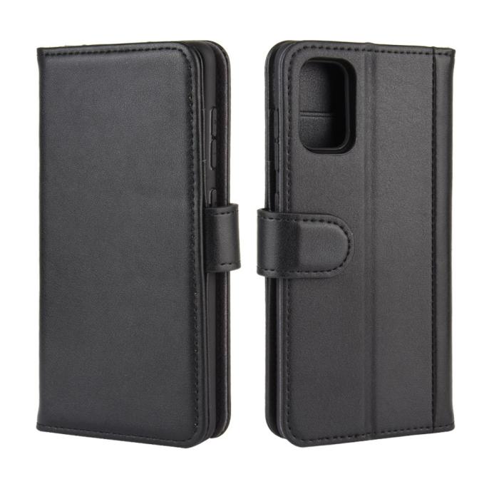 Bild 2, Samsung Galaxy A41 - Premium Split Läder Plånboksfodral - Svart