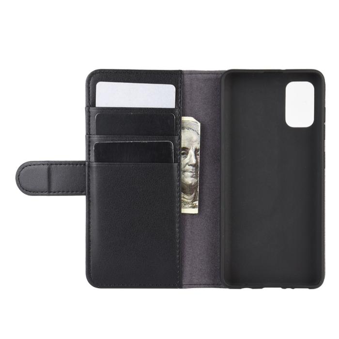 Bild 5, Samsung Galaxy A41 - Premium Split Läder Plånboksfodral - Svart