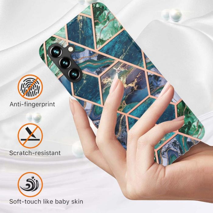 Bild 2, Samsung Galaxy A14 4G/5G Skal Marmor Blå/Grön