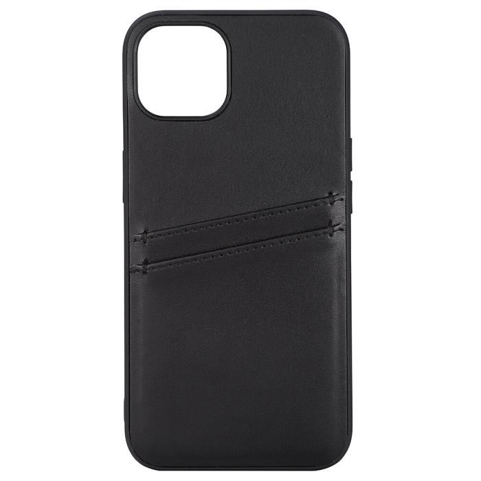Bild 1, Buffalo iPhone 13 Skal Läder Med 2 Kortfack Svart