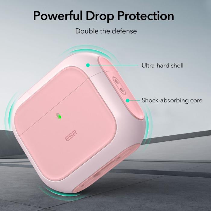Bild 4, ESR AirPods 4 Skal MagSafe Orbit HaloLock Rosa