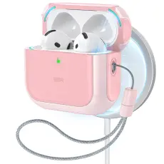 ESR AirPods 4 Skal MagSafe Orbit HaloLock Rosa