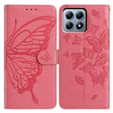 Xiaomi 15T Fodral Med Fj&auml;ril Tryck Rosa