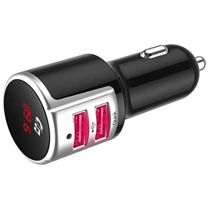 Bild 2, Bluetooth FM Sändare 2x USB - Svart