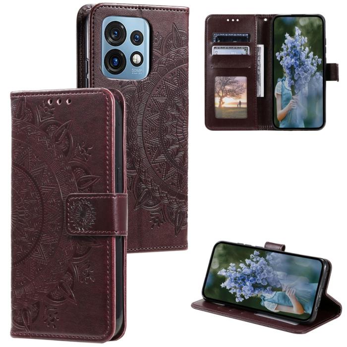 Bild 6, Motorola Edge 40 Pro 5G Fodral Mandala Läder Brun