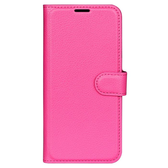 Bild 5, Samsung Galaxy S23 FE Fodral Litchi Textur Rosa