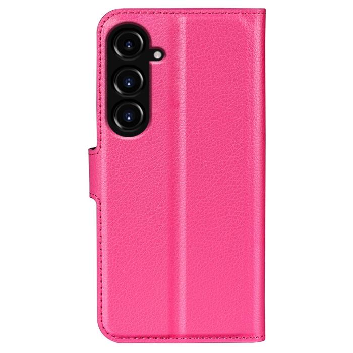 Bild 6, Samsung Galaxy S23 FE Fodral Litchi Textur Rosa