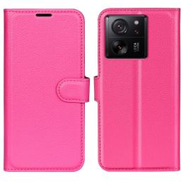 Xiaomi 13T / 13T Pro Fodral Litchi Läder Rosa