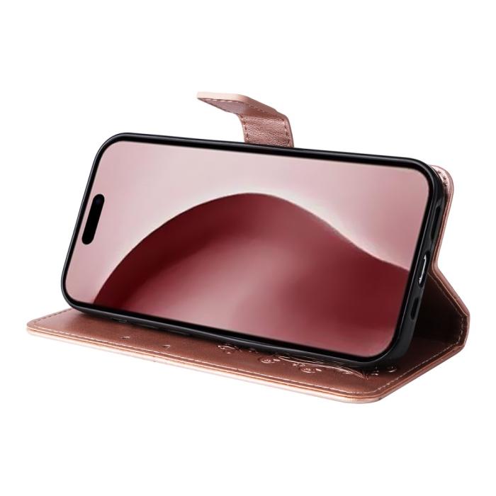 Bild 3, iPhone 16 Pro Fodral Fjäril Tryck Roséguld