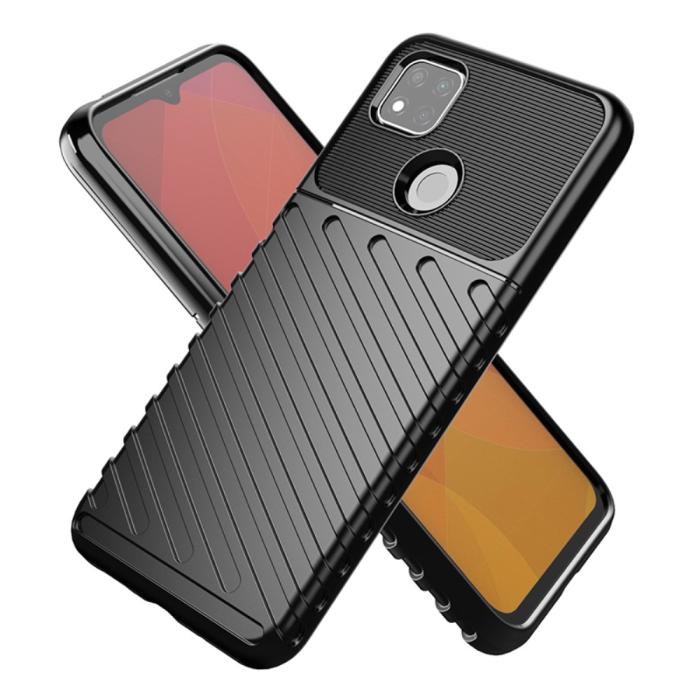 Bild 2, Xiaomi Redmi 9C Skal Twill Textur Svart