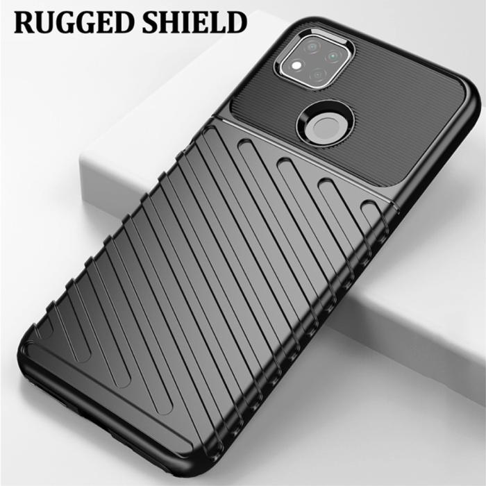 Bild 3, Xiaomi Redmi 9C Skal Twill Textur Svart