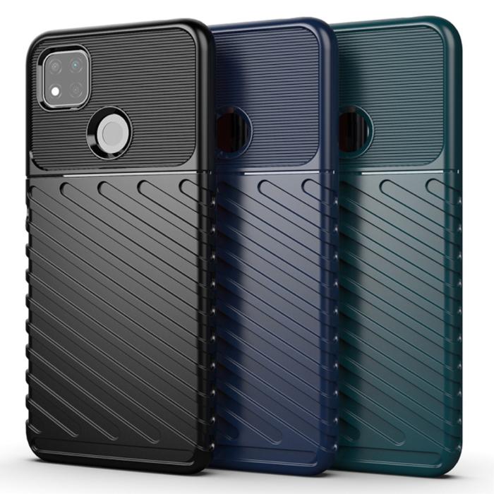 Bild 4, Xiaomi Redmi 9C Skal Twill Textur Svart