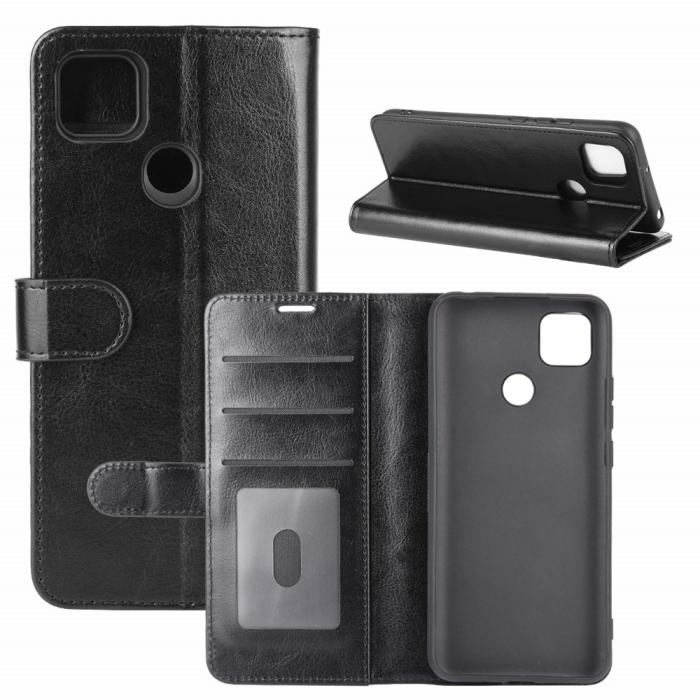 Bild 1, Xiaomi Redmi 9C Fodral Crazy Horse Svart