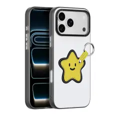 DUX DUCIS iPhone 17 Pro Skal PU-L&auml;der Stj&auml;rna Vit