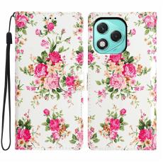 Honor 400 Lite Fodral Med Tryck Rosa Blommor
