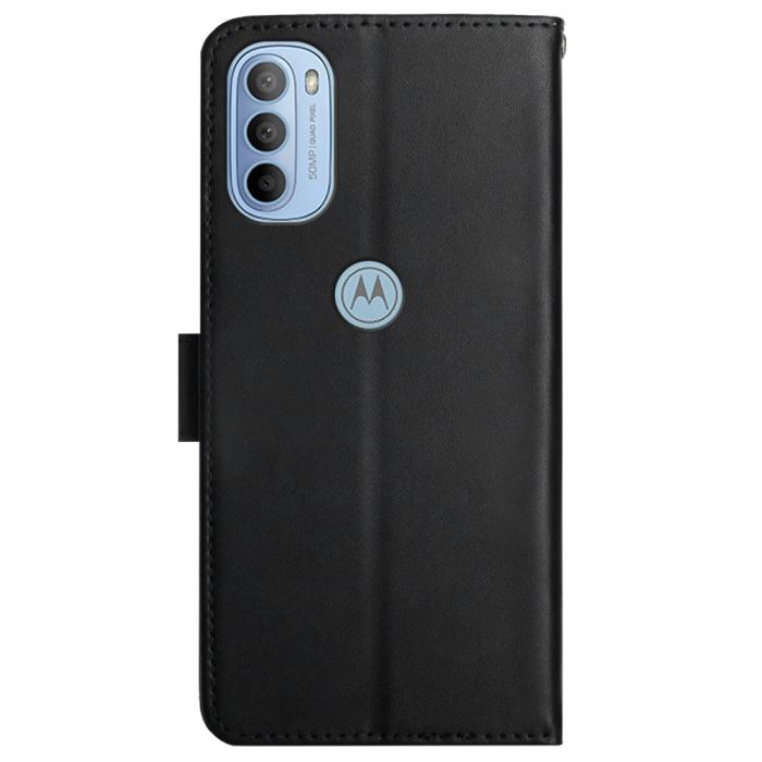 Bild 3, Motorola Moto G31 / G41 Fodral Nappa Textur Äkta Läder Svart