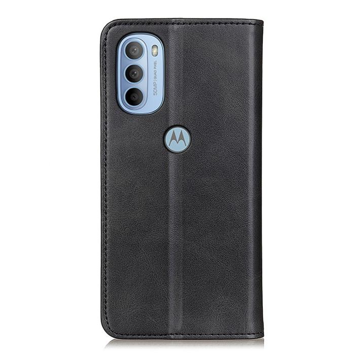Bild 3, Motorola Moto G31 / G41 Fodral Flip Split Läder Svart