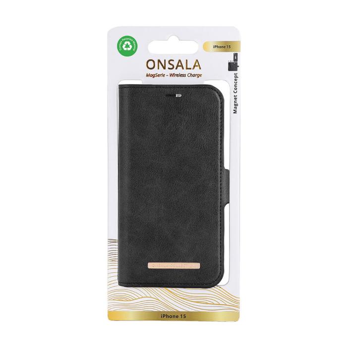 Bild 2, ONSALA iPhone 15 Fodral ECO 2in1 MagSafe Svart
