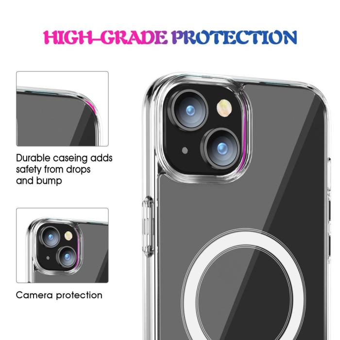 Bild 6, iPhone 15 Plus Skal MagSafe Hybrid Transparent